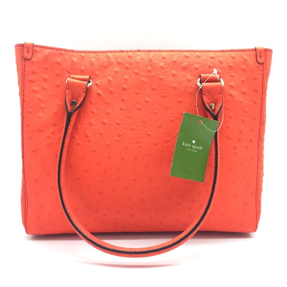 NWT Kate Spade Wellesley Quinn Bag in Ostrich Flame - Picture 4 of 10